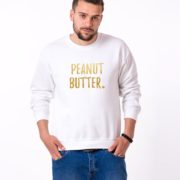 Peanut Butter, Sweatshirts, White/Gold