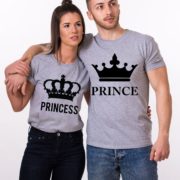 Prince Princess, Big Crowns, Gray/Black