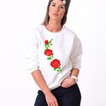 Flower Sweatshirt, Roses Sweatshirt, Rose, Unisex