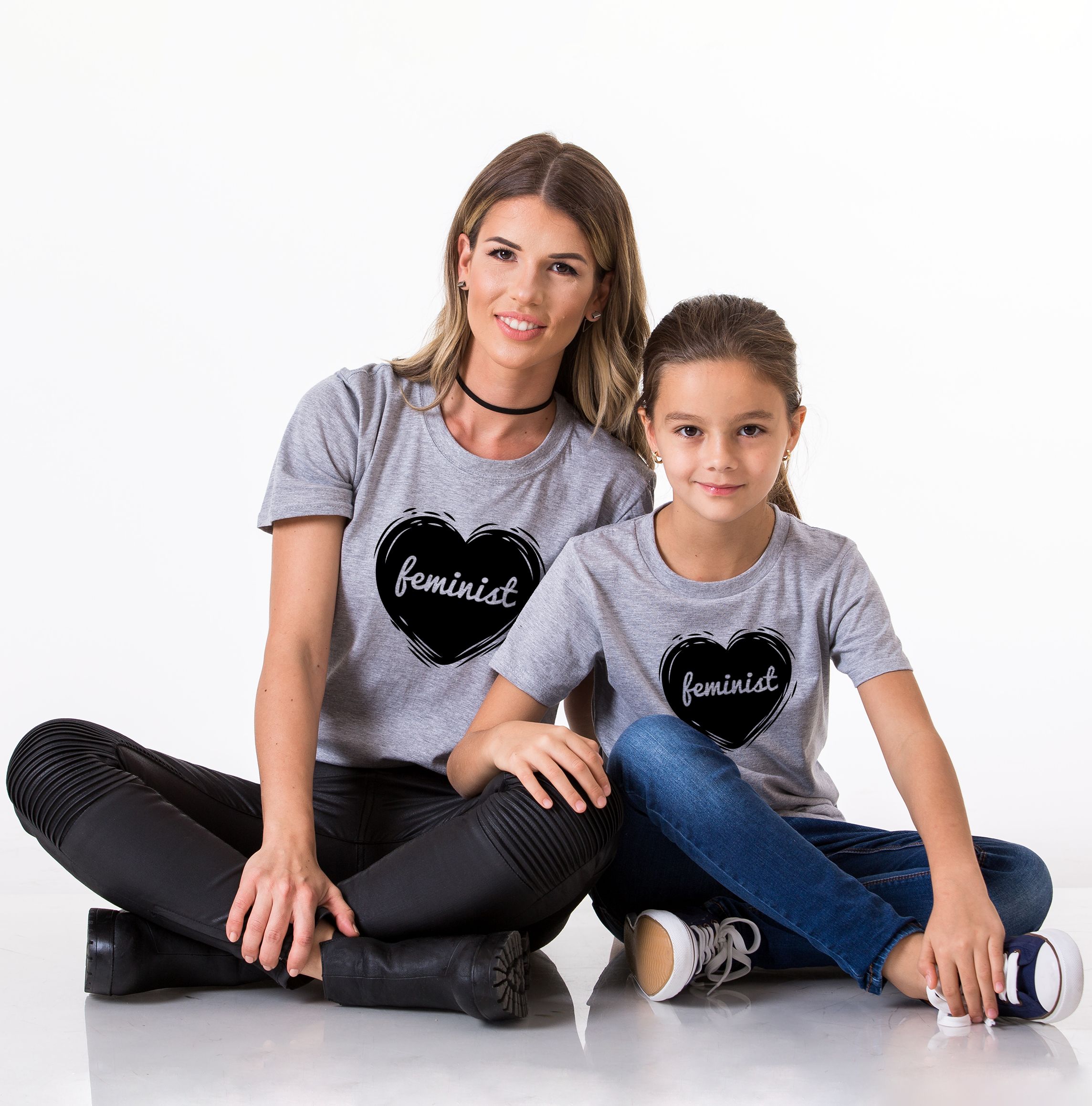 Mommy and Me Feminist Shirts, Matching Mother Daughter.