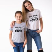 The Mom with the Power, The Girl with the Power, Gray/Black, White/Black