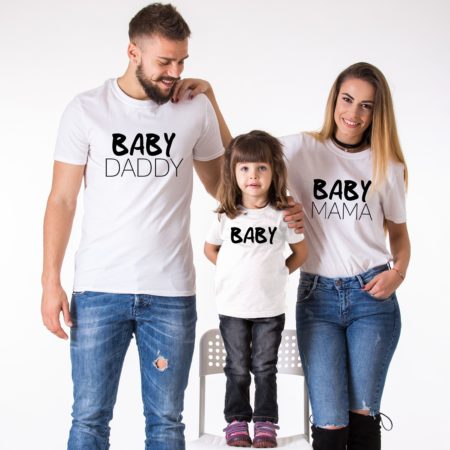 Baby Daddy Baby Mama Baby Shirts, Matching Family Shirts