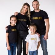 Dadlife, Momlife, Kidlife, Babylife, Black/Gold, White/Gold