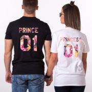 Prince 01, Princess 01, Floral, Black, White