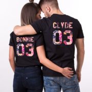 Bonnie Clyde Floral Shirts, Fleur Collection, Matching Couples Shirts