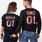 King Sweatshirt, Queen Sweatshirt, Fleur Collection, Couples Sweatshirts