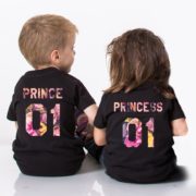 Prince Princess Flower Shirts, Fleur Collection, Matching Kids Shirts