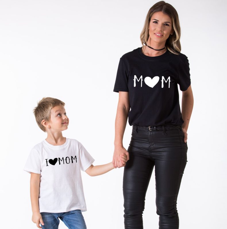 I love Mom Shirt, Mom Shirt, Matching Mommy and Me Shirts