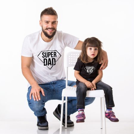 Super Dad Super Kid Shirts, Matching Daddy and Me