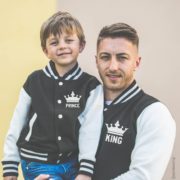 King 01 Prince 01 Varsity Jackets, Daddy and Me Outfit, UNISEX