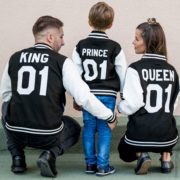 King 01 Queen 01 Prince 01 Varsity Jackets, College Jackets, UNISEX