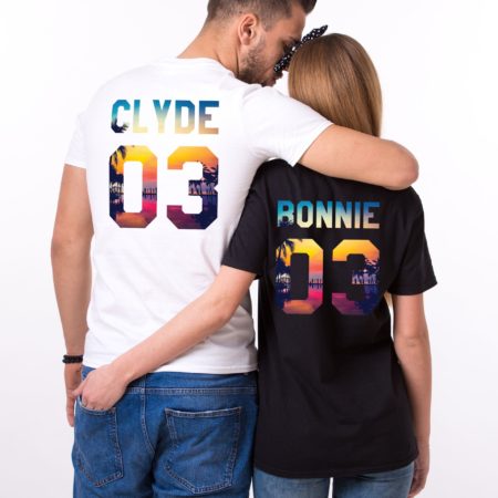 Bonnie Clyde Tropical Shirts, Matching Couples Shirts