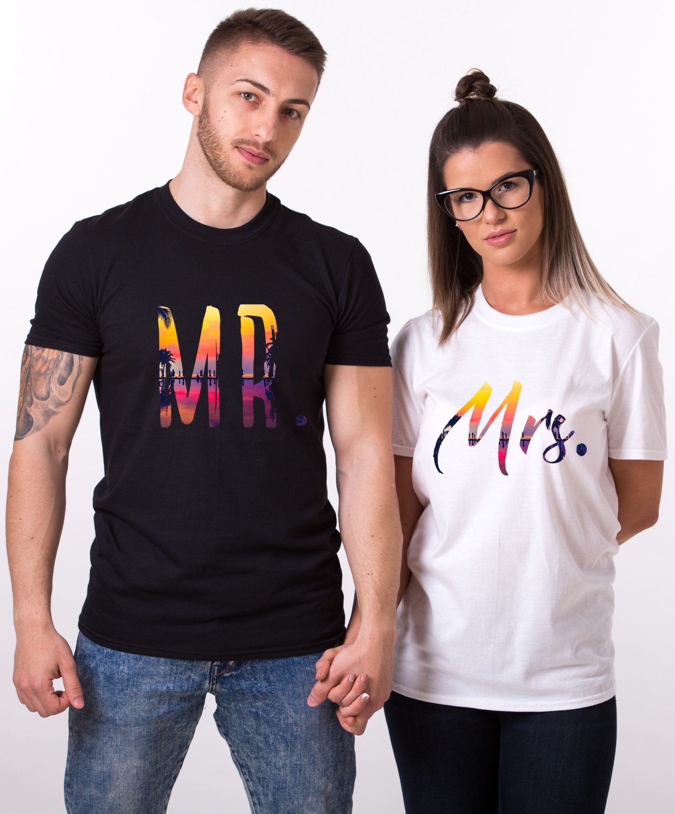 Mr and Mrs Summer Shirts, Tropical Collection, Matching Couples Shirts