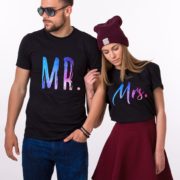 Mr and Mrs Galaxy Shirts, Galaxy Collection, Matching Couples Shirts