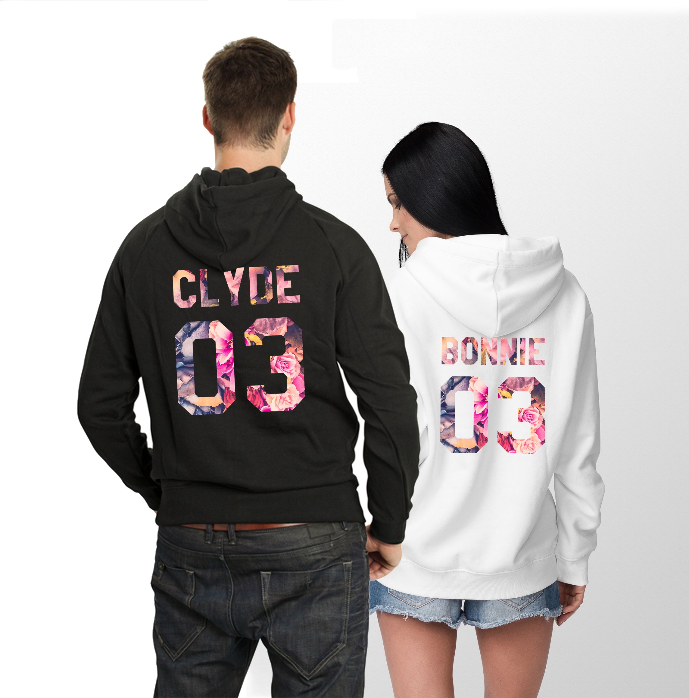 Tstars Bonnie & Clyde for Him & Her Matching Couples Hoodies