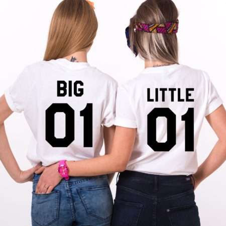 Big 01 Little 01, Matching Best Friends Shirts, UNISEX