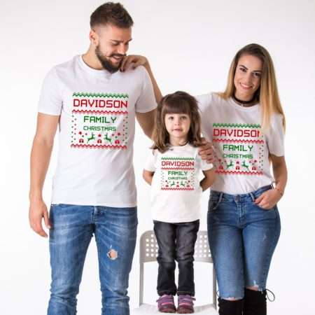 Ugly Christmas Family Shirt, Custom Name, Christmas Family Shirts ...