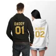 Daddy 01 Mommy 02 Hoodies