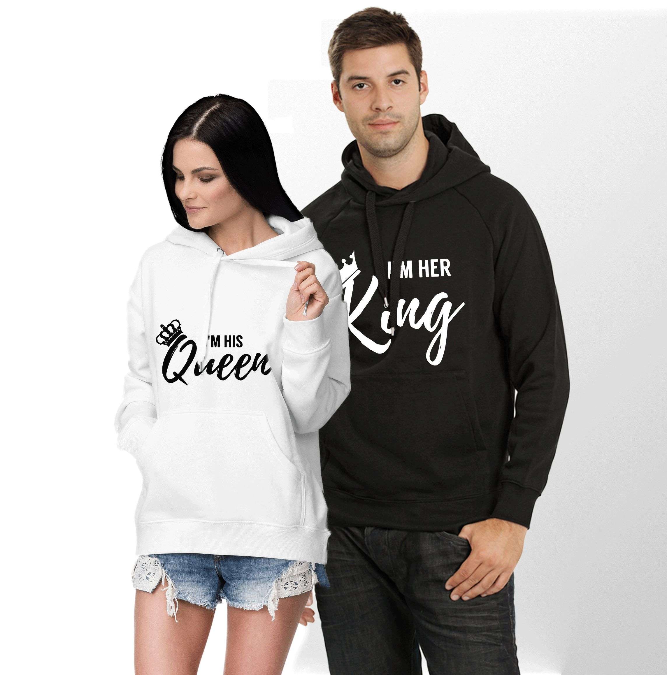 King & Queen hoodies for mom and dad  hooded sweatshirt