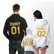 Mommy Daddy Kid Baby Hoodies