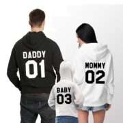 Mommy Daddy Kid Baby Hoodies