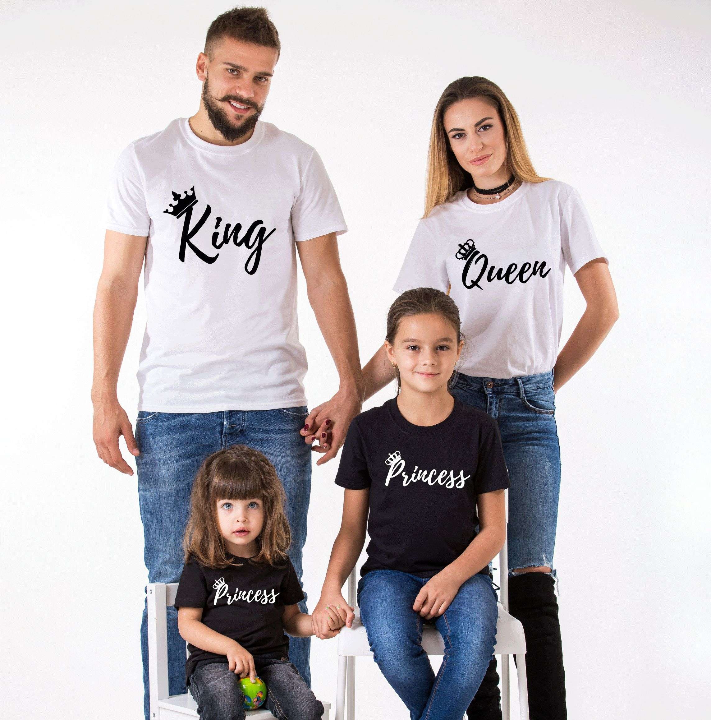 King Queen Prince, Matching Family Shirts, Unisex