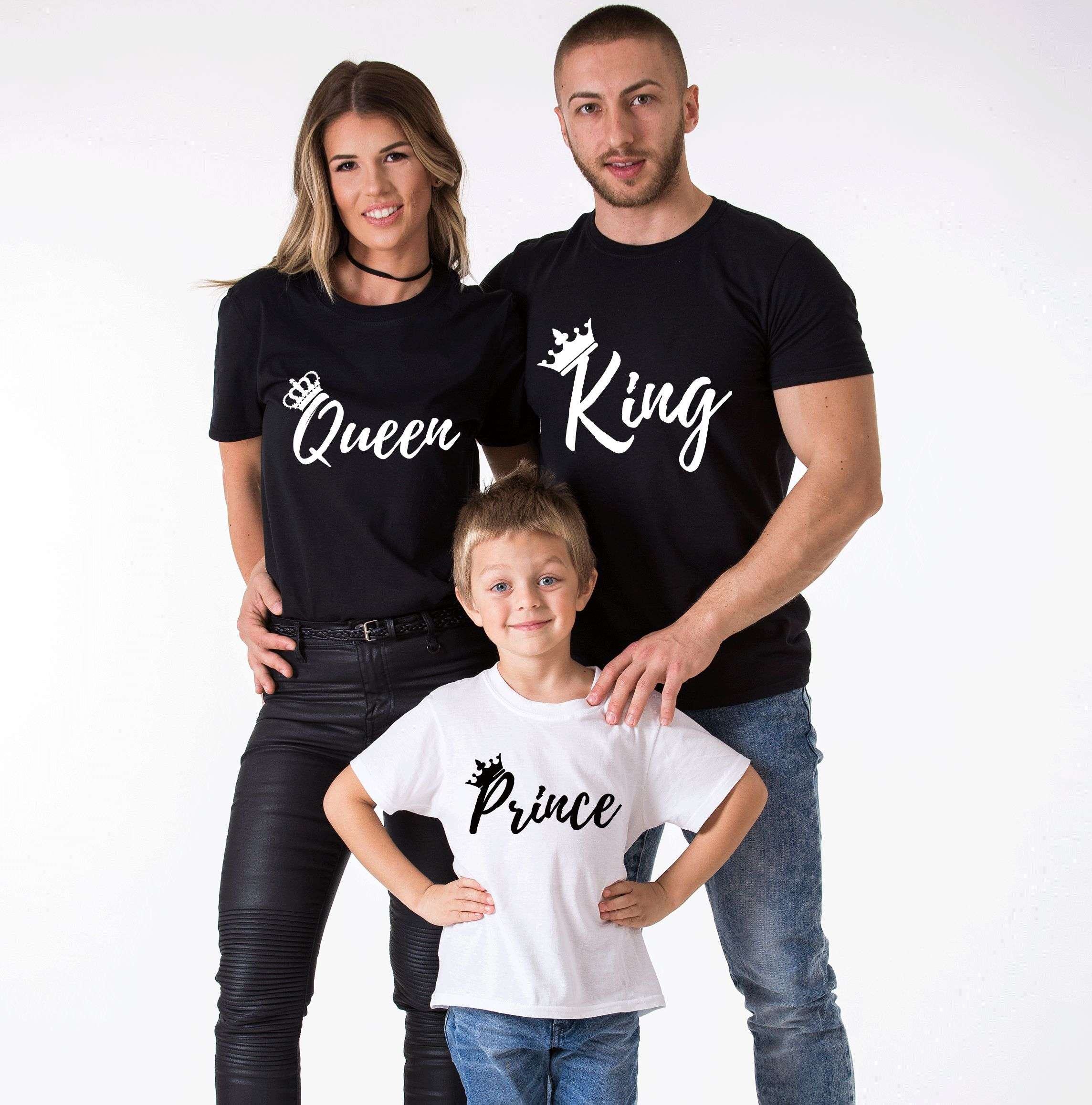 King Queen Prince, Matching Family Shirts, Unisex