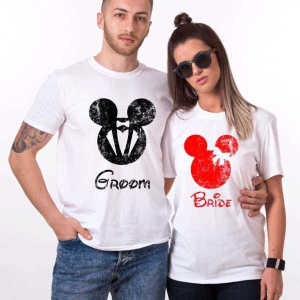 Bride Groom Mickey, Matching Couples Shirts, UNISEX