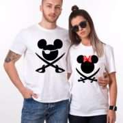 Couple Mickey Pirate Shirts, Matching Couples Shirts