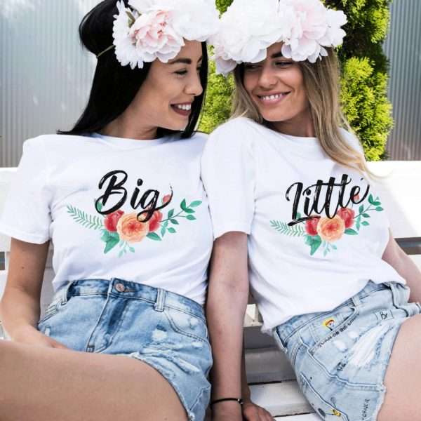 Big Little Flowers, Matching Best Friends Shirts
