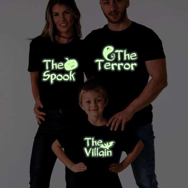 The Spook Terror Villain Glow in the Dark Shirts, Matching Family Shirts