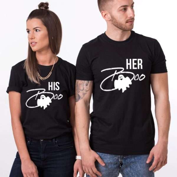 Her Boo His Boo, Matching Couples Shirts, Halloween Shirts