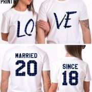 Married Since Couple Shirts, LOVE, Matching Couples Shirts
