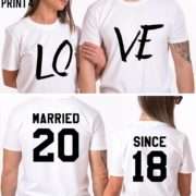 Married Since Couple Shirts, LOVE, Matching Couples Shirts