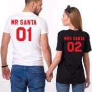 Mr. Santa 01 Mrs. Santa 02, Christmas Couples Shirts, Christmas Shirts