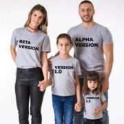 Programmer Family Shirts, Alpha Version, Beat Version, Version 1.0