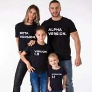 Programmer Family Shirts, Alpha Version, Beat Version, Version 1.0