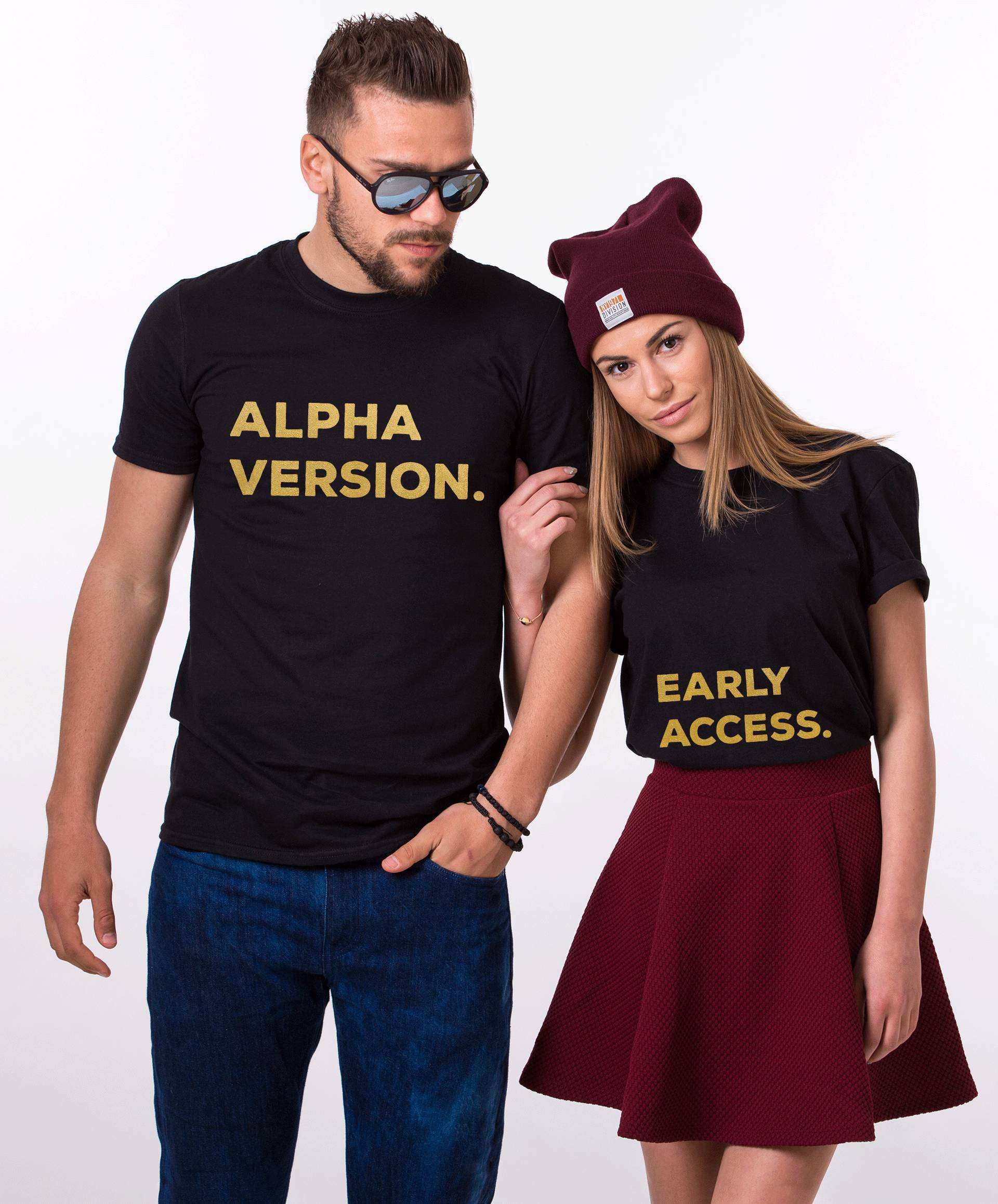 Alpha Version Early Access Pregnancy Shirts, Matching Couples Shirts
