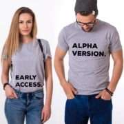 Alpha Version Early Access Pregnancy Shirts, Matching Couples Shirts
