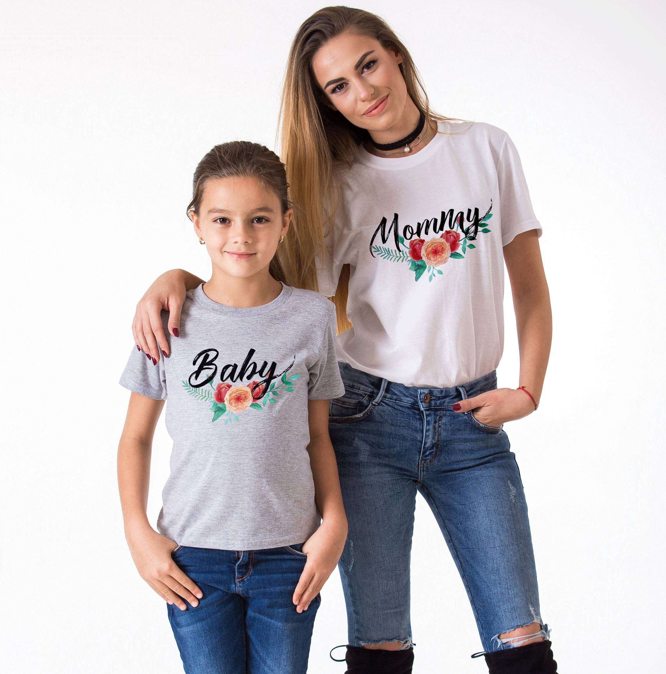 NEW Blessed Mommy and Me Matching Baby Kids Adult Cute Mom Life T-shirts 
