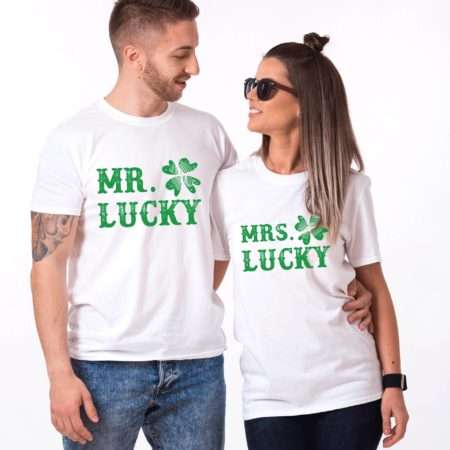 Mr Lucky Mrs Lucky Shirts, St. Patrick's Day, Matching Couples Shirts