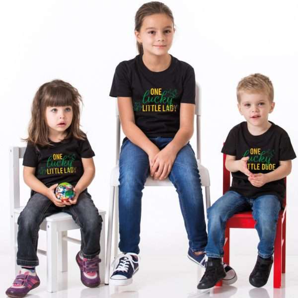 St. Patrick’s Day Kids Shirts, One Lucky Little Dude Little Lady