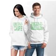 Lucky Husband Lucky Wife, Matching Couples Hoodies, St Patrick's Day