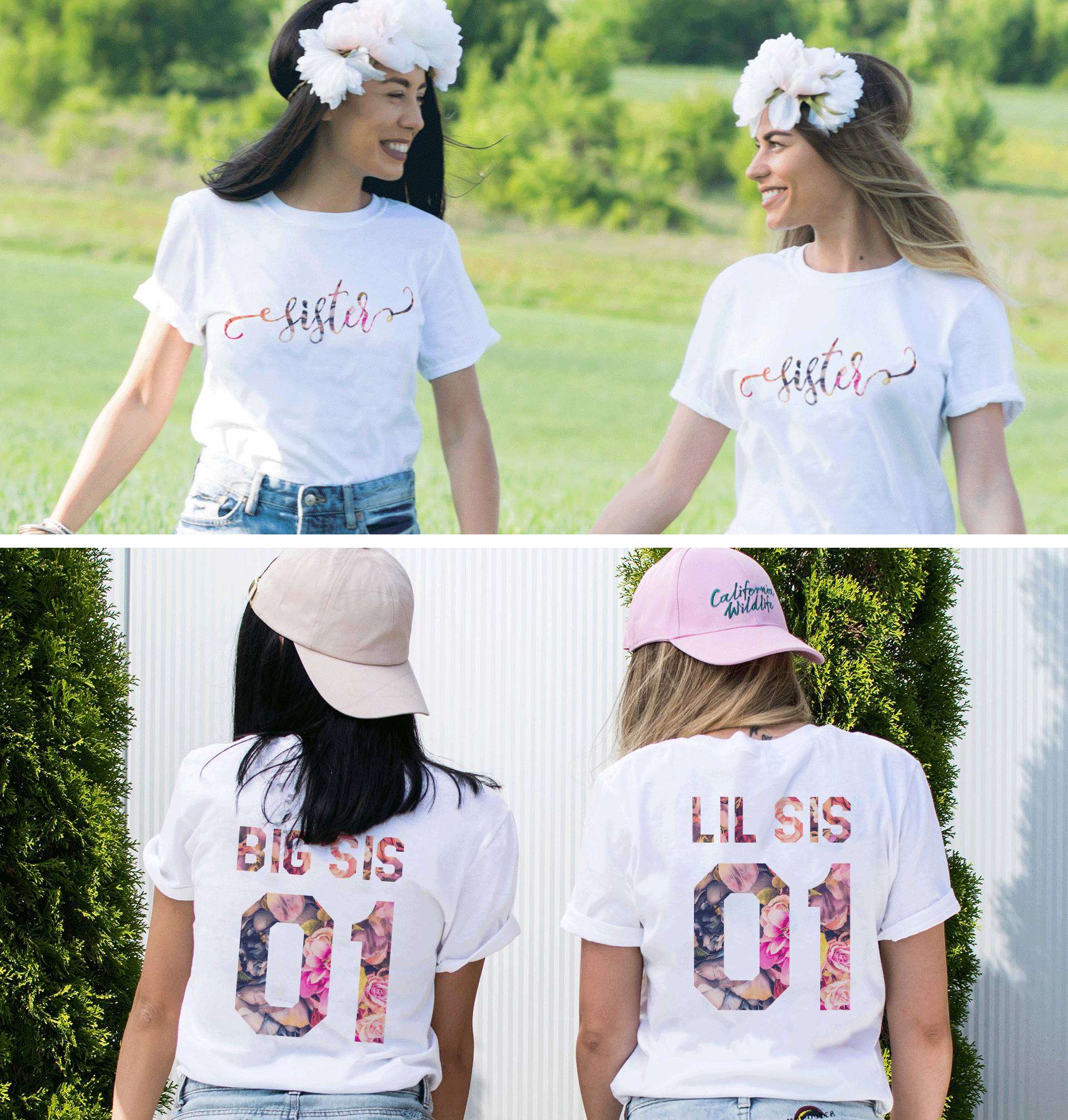Bijzettafeltje piano elkaar Big Sis Lil Sis Sister Shirts, Matching Best Friends Shirts, Gift for Sister