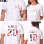 Honeymoon Couples Gift, Married Since, Mr Mrs, Matching Couples Shirts