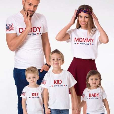4th of July Family Shirts, Mommy Daddy Baby, 4th of July Shirt