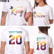 Together Since, Personalized Print, Matching Couples Anniversary Shirts