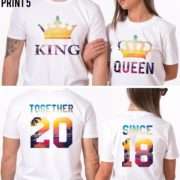 Together Since, Personalized Print, Matching Couples Anniversary Shirts