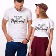 We Just Got Married Shirts, Custom Date Year, Matching Couples Shirts