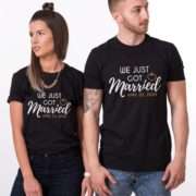 We Just Got Married Shirts, Custom Date Year, Matching Couples Shirts